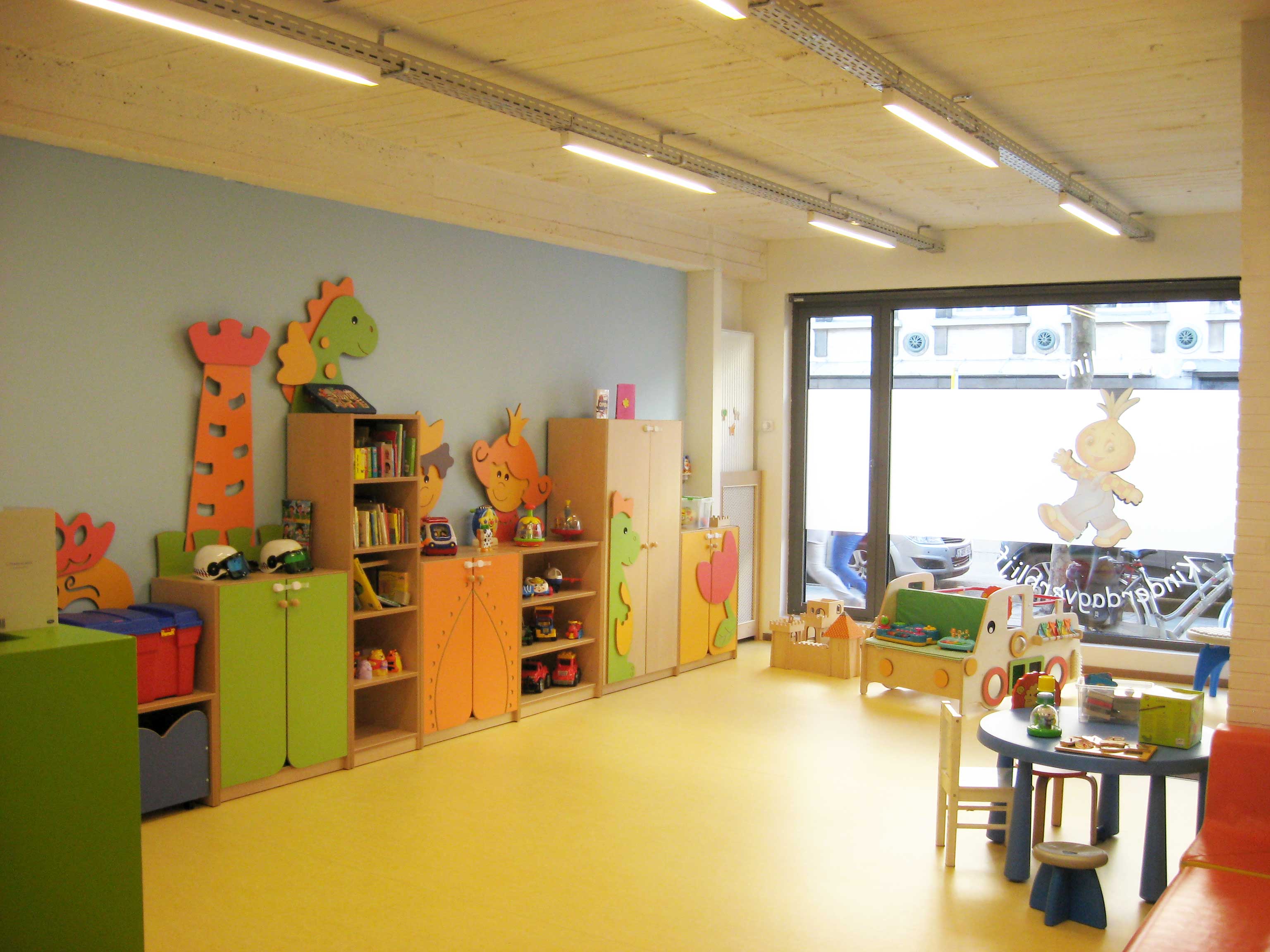 Speelruimte peuters Kinderdagverblijf Chipollino - Kinderopvang centraal in Antwerpen bij Rooseveltplaats. Groepsopvang, mini-creche, met herbruikbare luiers.